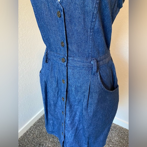 Vintage Blue Jean Dress - Picture 3 of 3